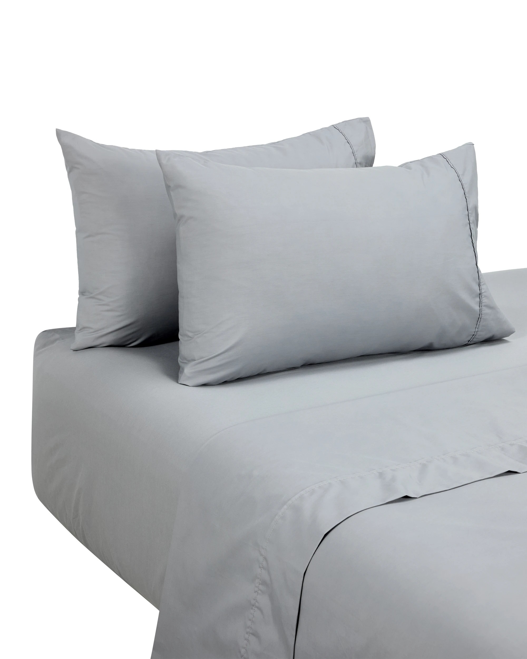 8 250 Thread Count Cotton Rich Sheet Set - Double Bed, Light Grey, 8 of 10