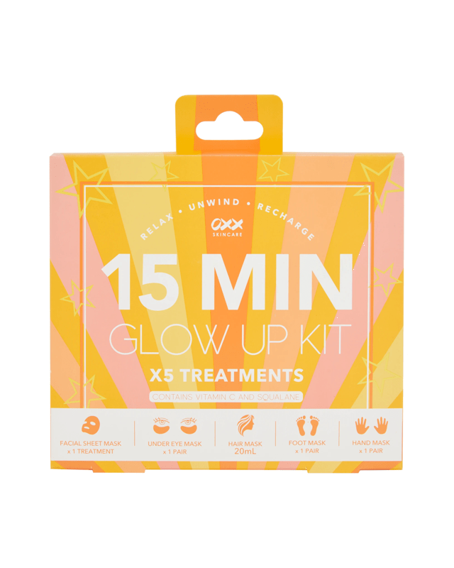 OXX Skincare 5 Pack 15 Min Glow Up Kit - Vitamin C and Squa
