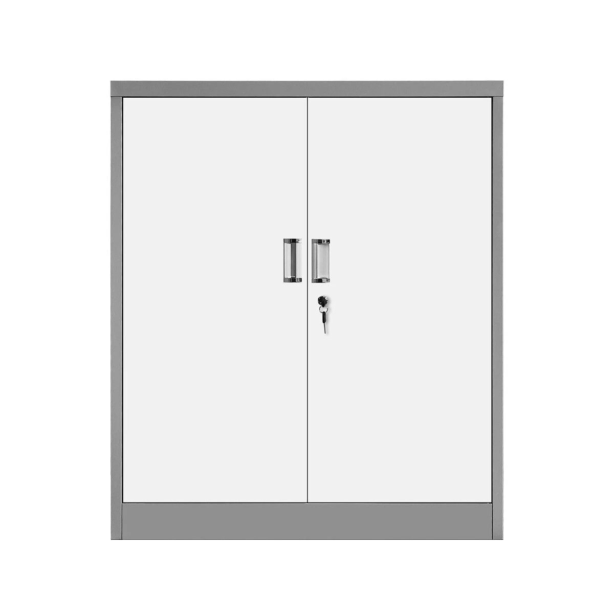 5 Ausway 109cm Metal Filing Cabinet 2 Door 4 Shelves Office Lockable File Cupboard, 5 of 6