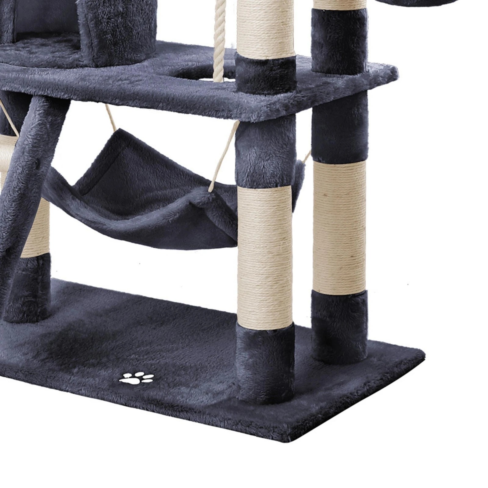 3 Beastie Cat Tree Scratching Post Scratcher Tower Condo House Furniture Wood 141CM - Grey, 3 of 6