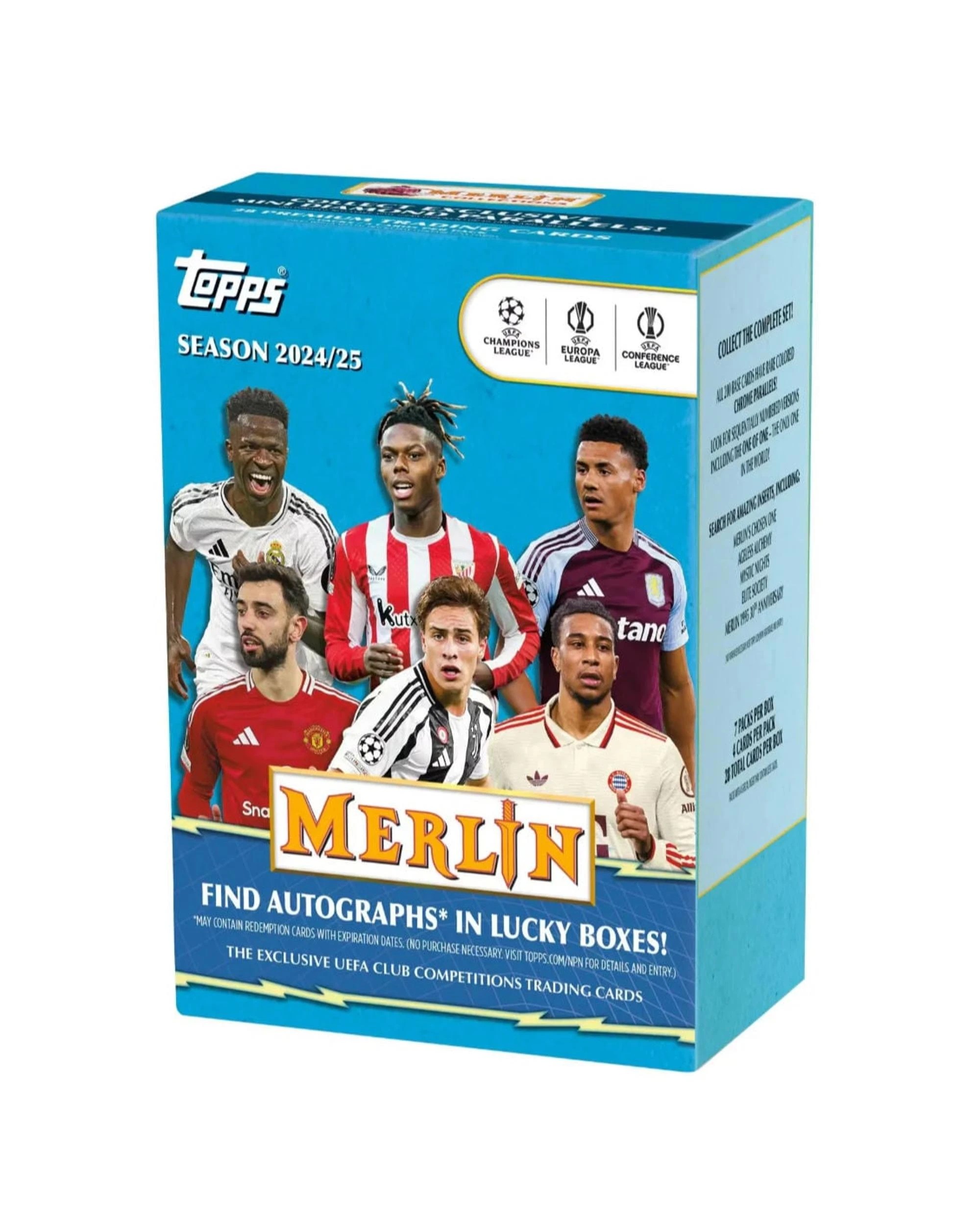 1 Topps 2024/2025 Chrome Merlin UEFA Club Competitions Soccer Blaster Box, 1 of 10