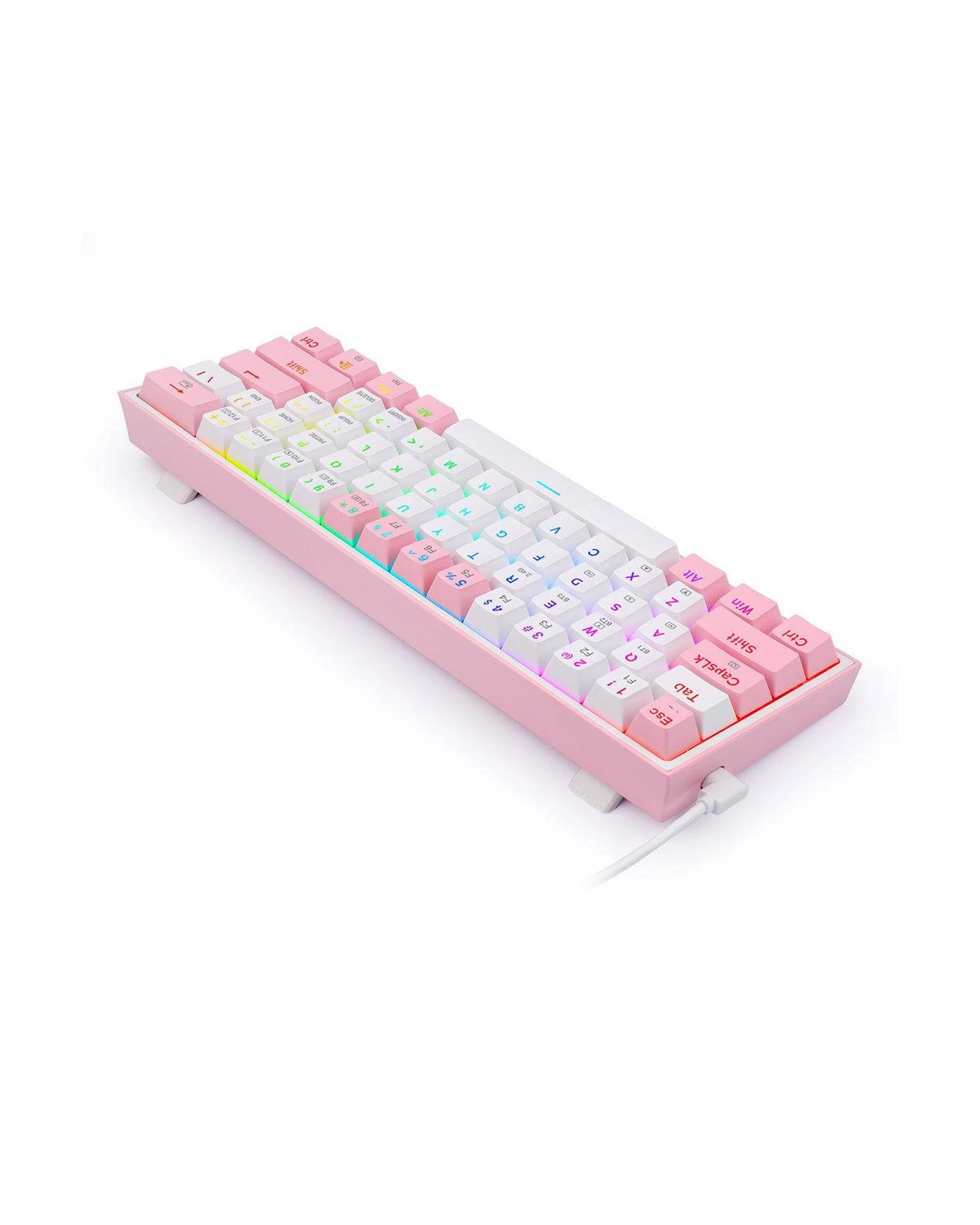 6 Redragon K616 RGB Fizz Pro White Pink 65% TriMode Mechanical Gaming Keyboard, 6 of 9