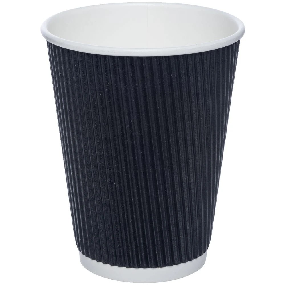 4 J.Burrows Corrugated Paper Cup 340mL Black, 4 of 4