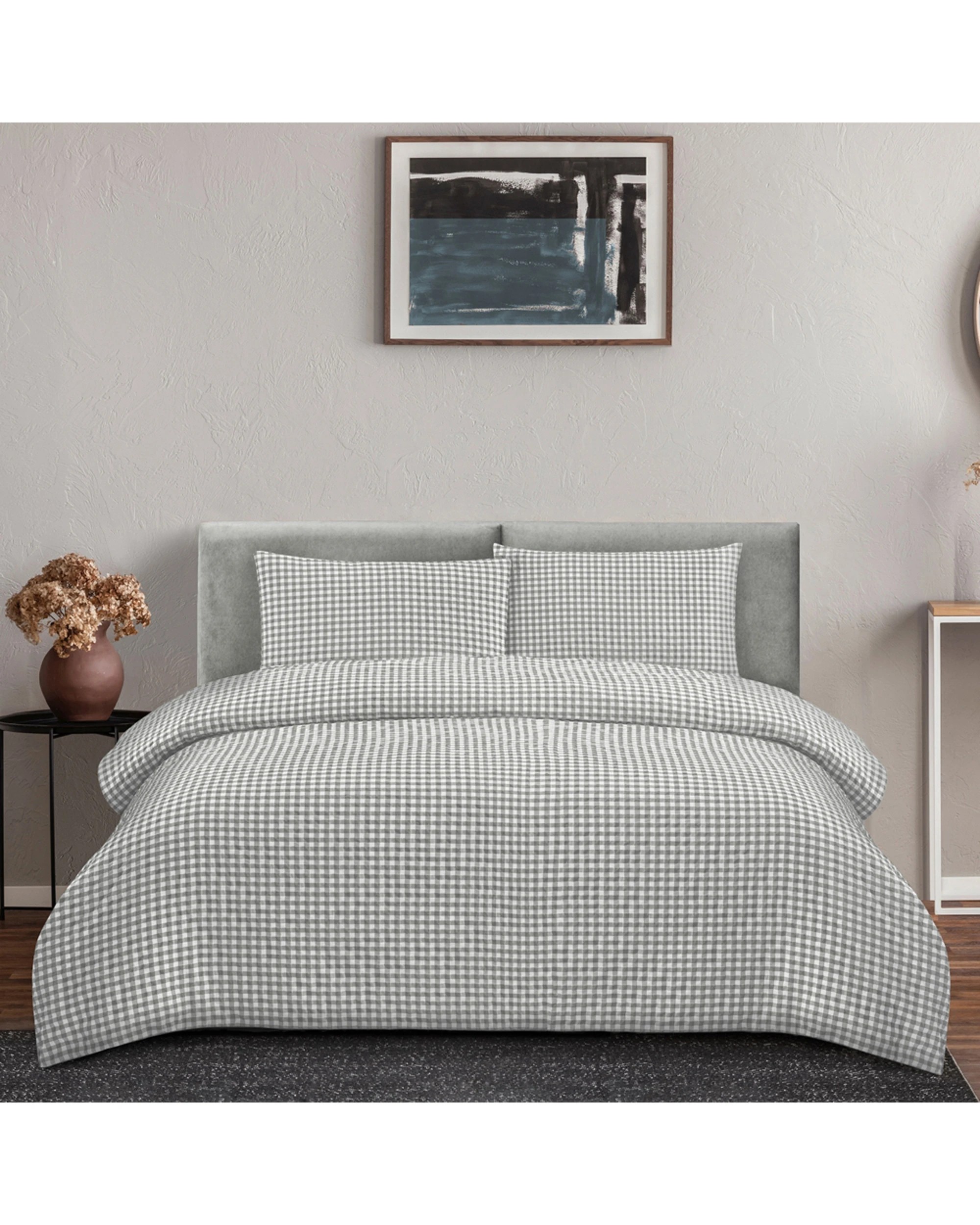 1 Ardor Boudoir Single Rowe 130GSM Quilt Cover Set - Grey, 1 of 1