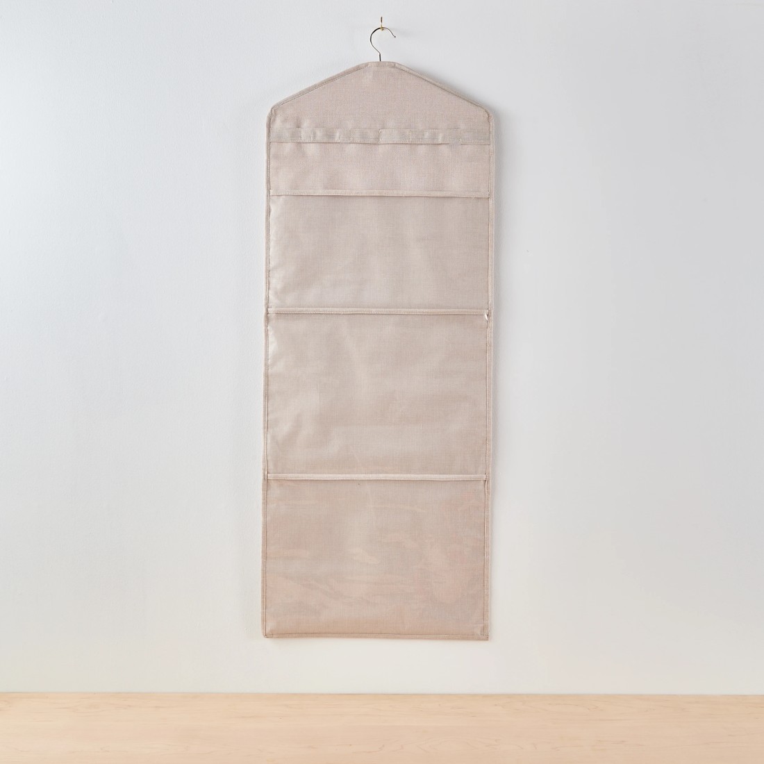 4 Linen Look Hanging Craft Organiser - Beige, 4 of 10