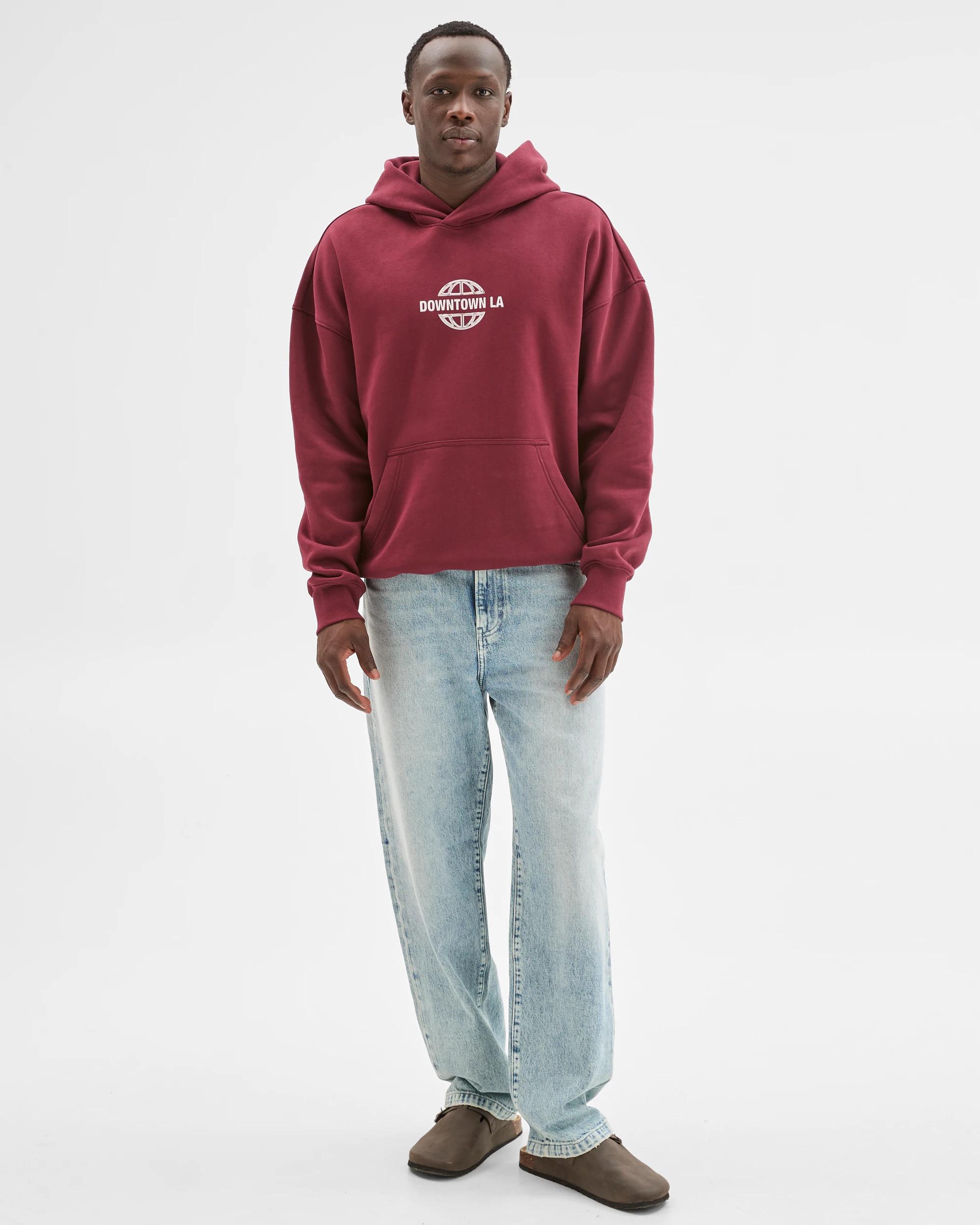 3 Commons Australian Cotton Blend Heavyweight Graphic Hoodie WASHED PORT, 3 of 7