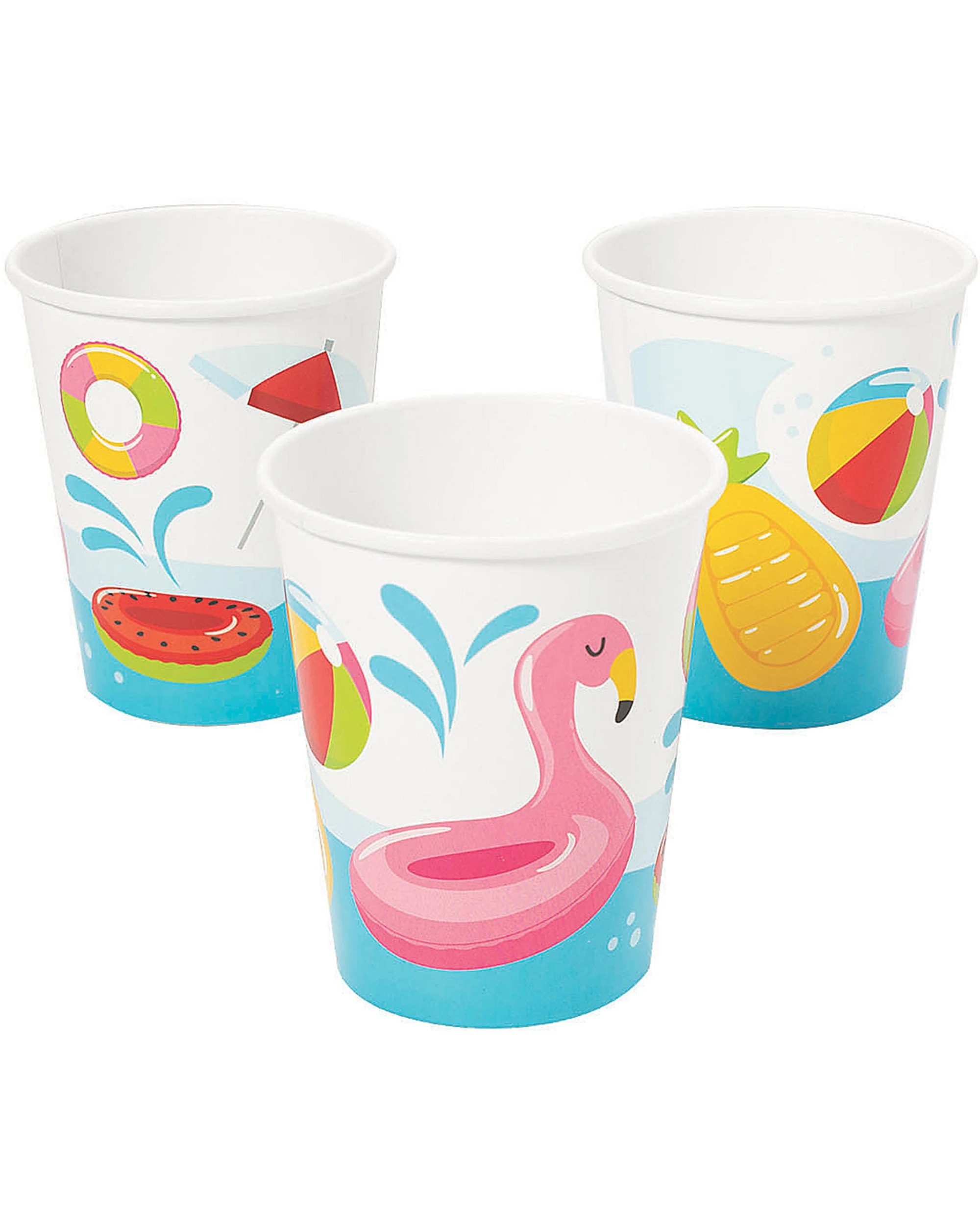 1 Oriental Trading Summer Pool Party Paper Cups Pack of 8, 1 of 1