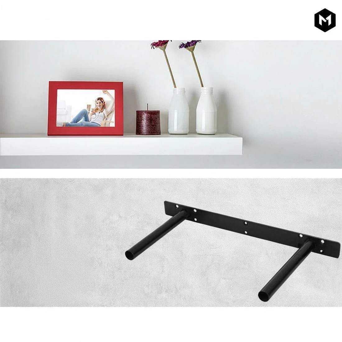 5 Artiss Floating Wall Shelf Set of 3 - White, 5 of 10