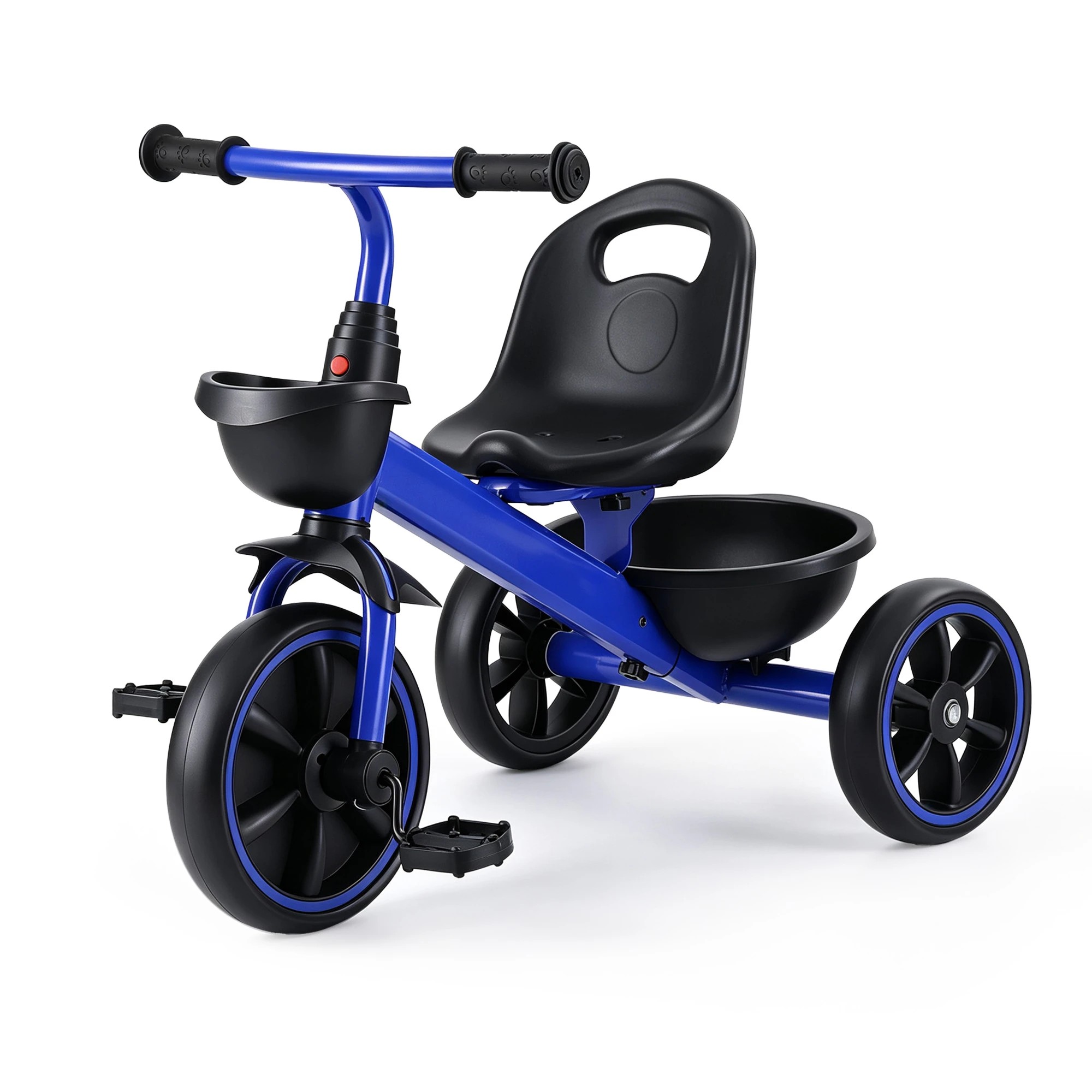 1 RIGO Tricycle Bike, Kids Bike with 3 wheels, basket Carbon Steel 68cm - Blue, 1 of 9