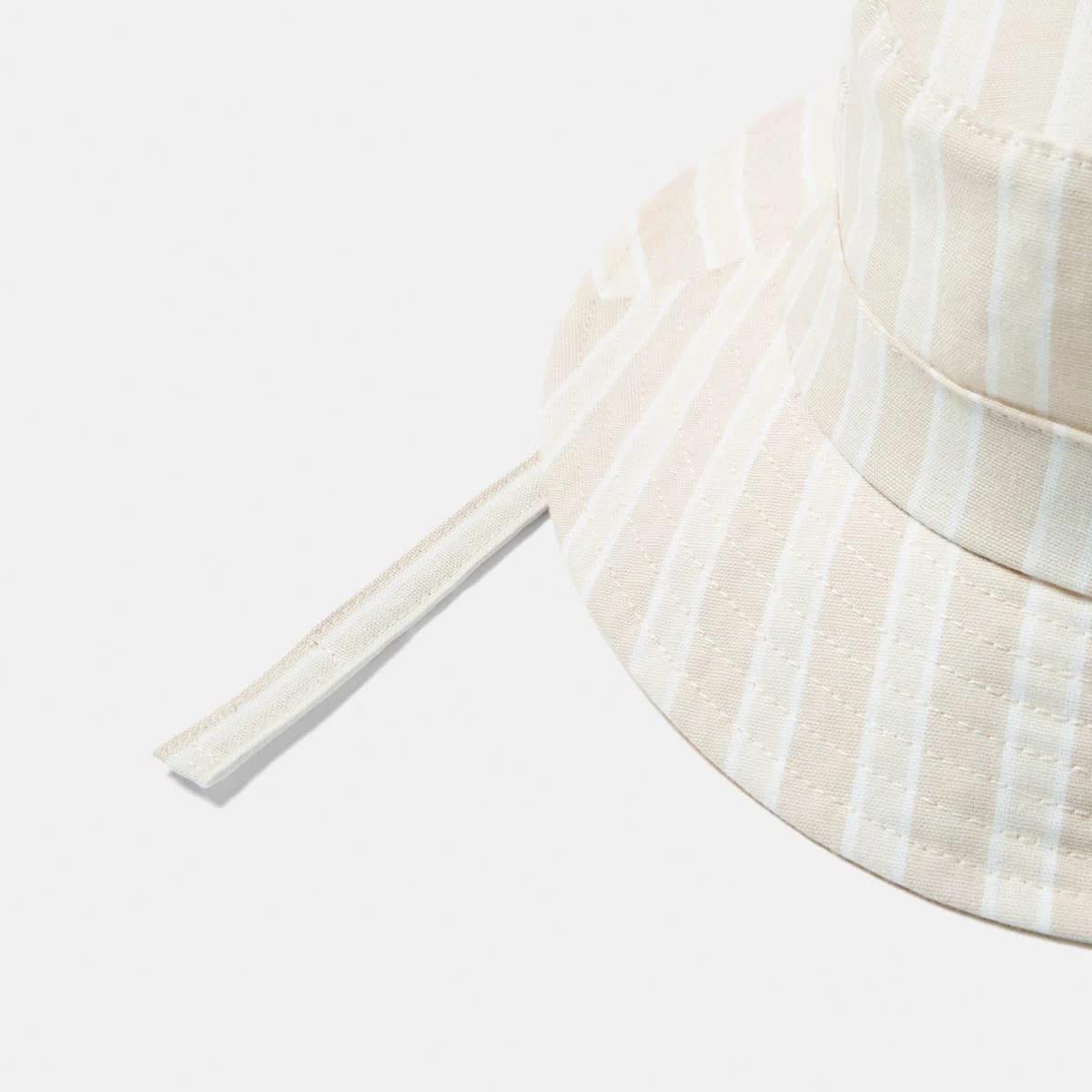 2 Wide Brim Summer Hat ECRU STRIPE, 2 of 2