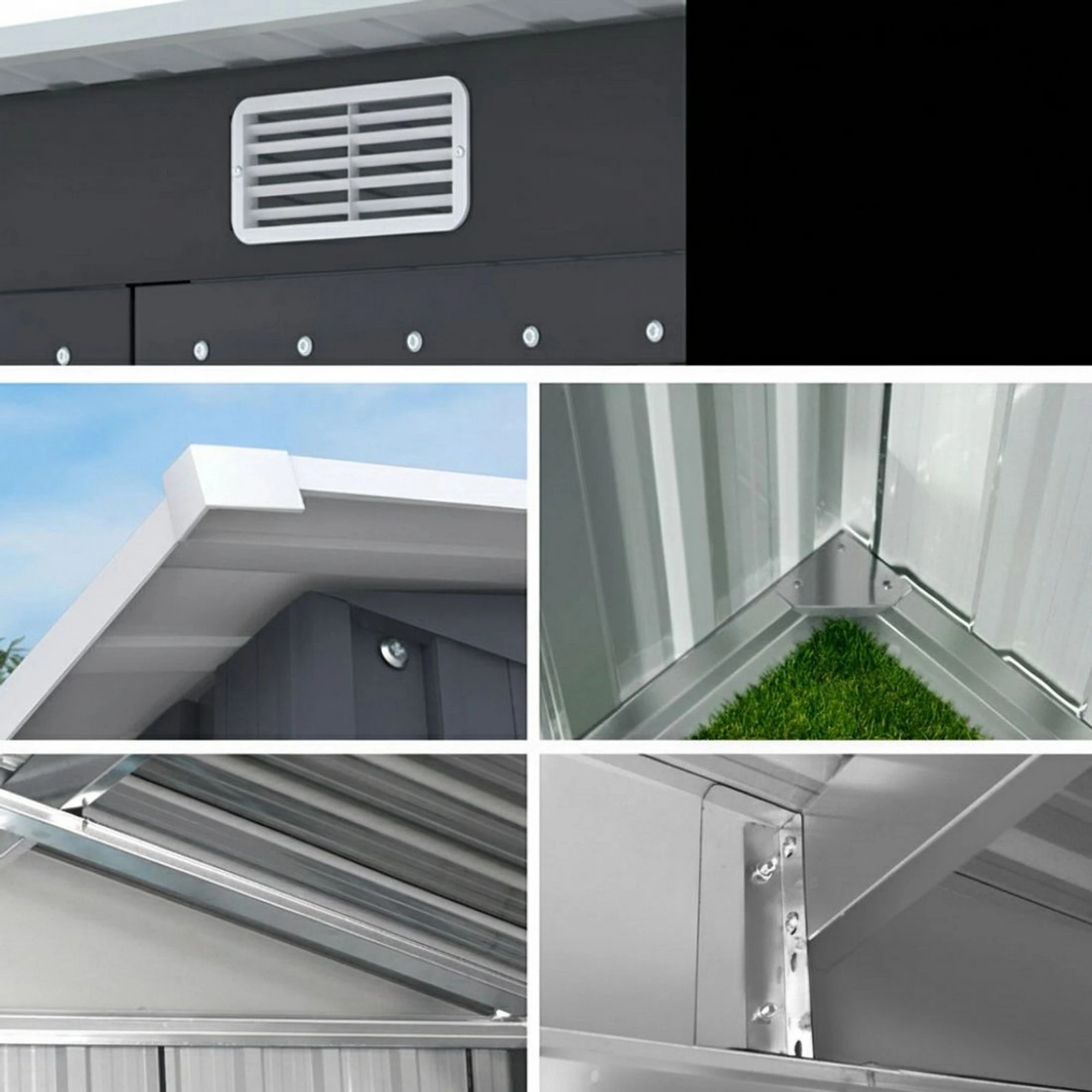 7 Giantz Garden Shed Outdoor Storage Tool Workshop House Shelter - Grey, 7 of 7