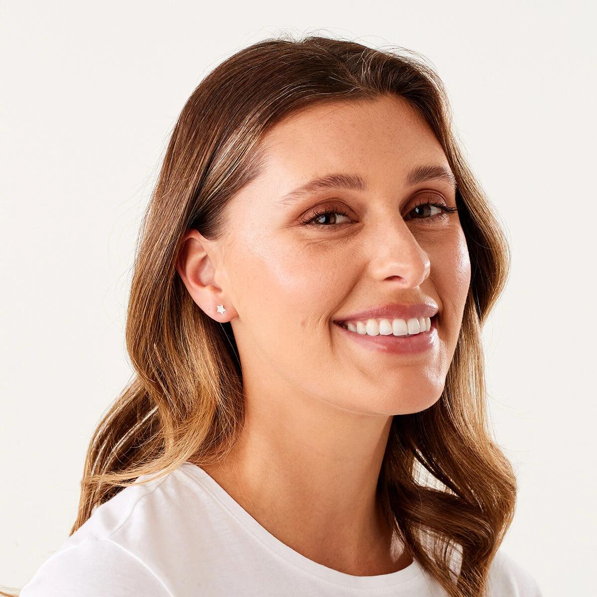 4 2 Pack Sterling Silver Star and Bolt Stud Earrings Silver, 4 of 5