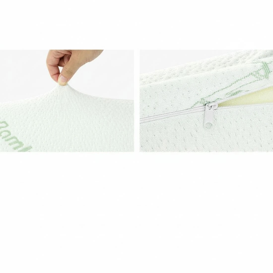 6 Giselle Bedding Memory Foam Neck Roll Pillow Bamboo Cover - White, 6 of 7