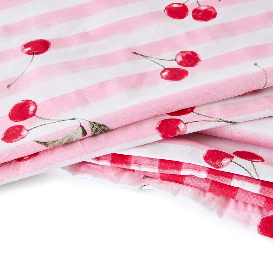 5 Cherry Cotton Rich Reversible Quilt Cover Set - Single Bed, 5 of 7