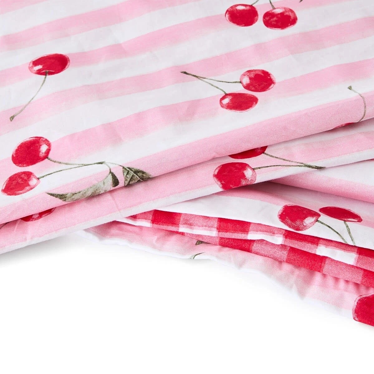 5 Cherry Cotton Rich Reversible Quilt Cover Set - Single Bed, 5 of 7