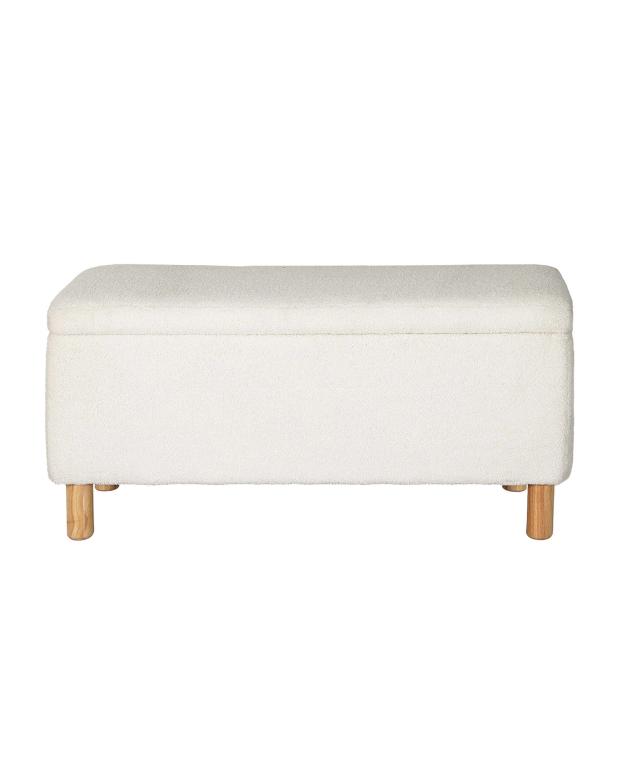 3 Artiss Storage Ottoman Blanket Box 99cm
 - White, 3 of 3
