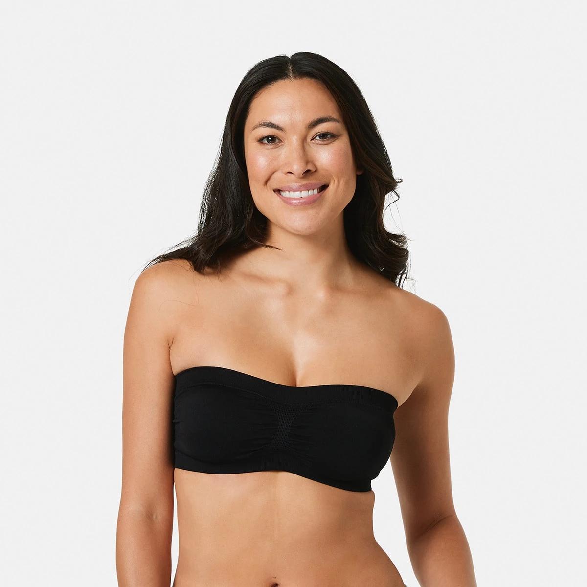 2 2 Pack Seamfree Bandeau BLACK, BEIGE, 2 of 7