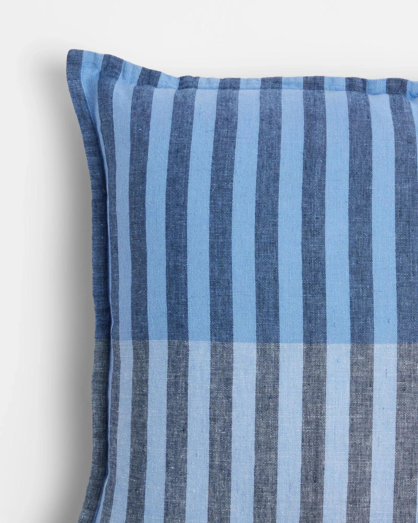 2 Target Two Tone Linen Stripe Cushion - Bonnet Blue - Blue, 2 of 2