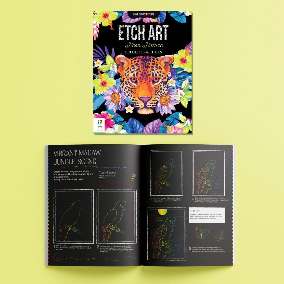 4 Kaleidoscope Etch Art Creations: Neon Nature - Book, 4 of 6