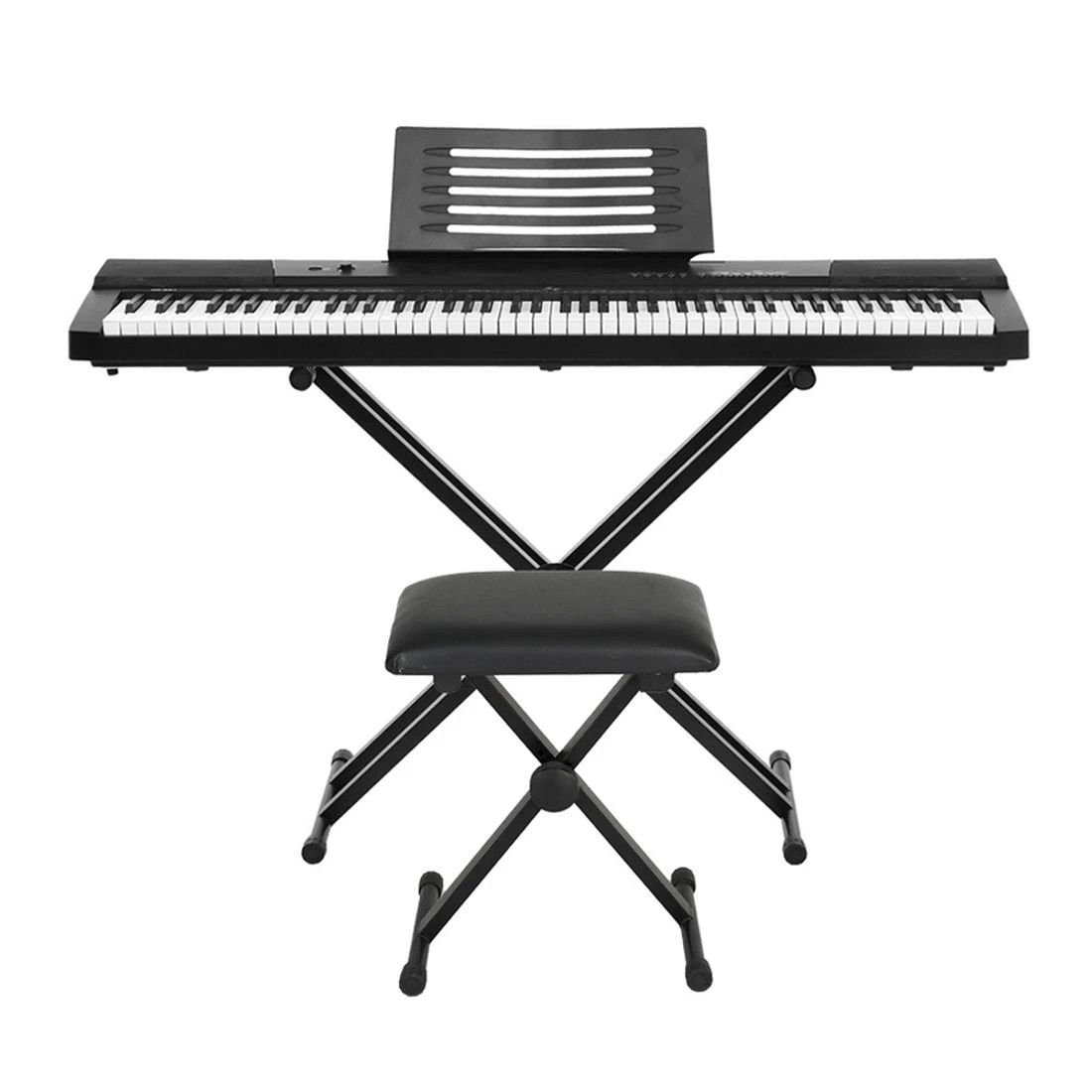 3 Alpha 88 Keys Electronic Piano Keyboard Digital Electric w/ Stand Stool Pedal - Black, 3 of 6