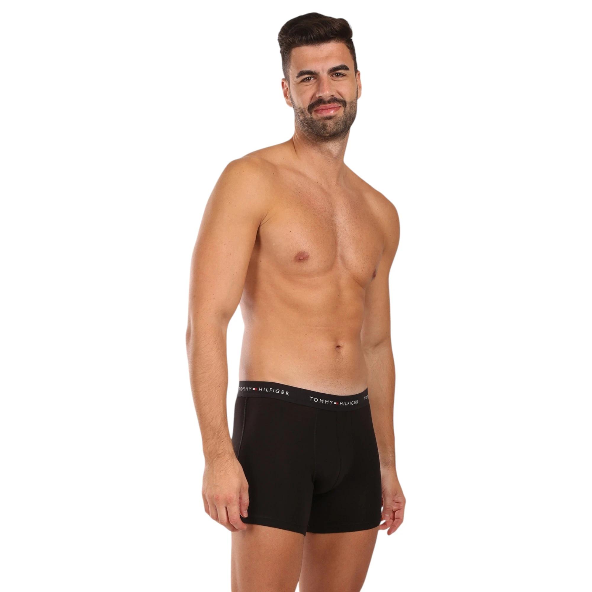 2 Tommy Hilfiger 3 Pack Mens Essential Cotton Trunks Boxer Briefs Underwear BLACK, 2 of 6