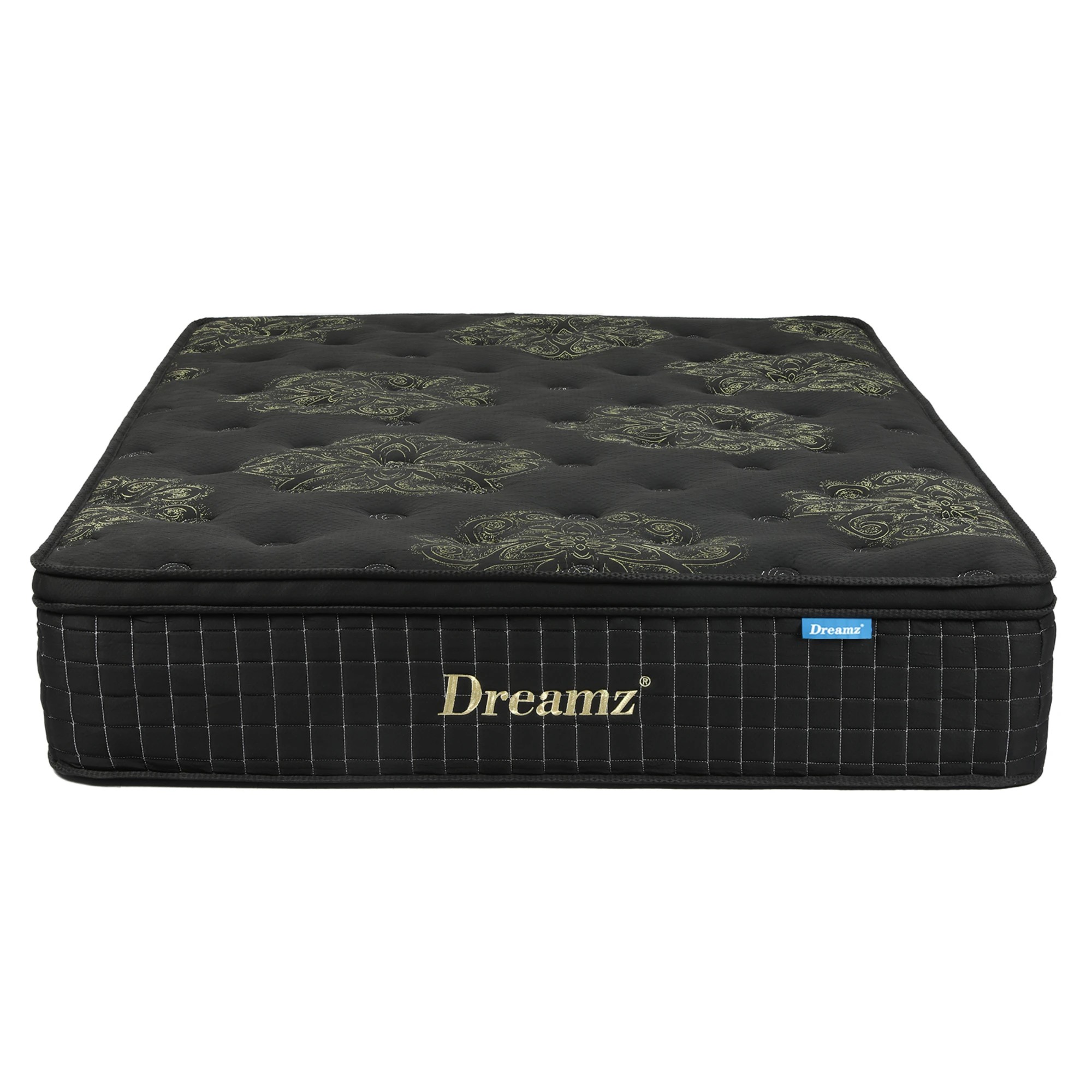 2 Dreamz Spring Mattress Bed Pocket Egg Crate Foam Medium Firm Queen 34CM - Queen Bed, 2 of 9