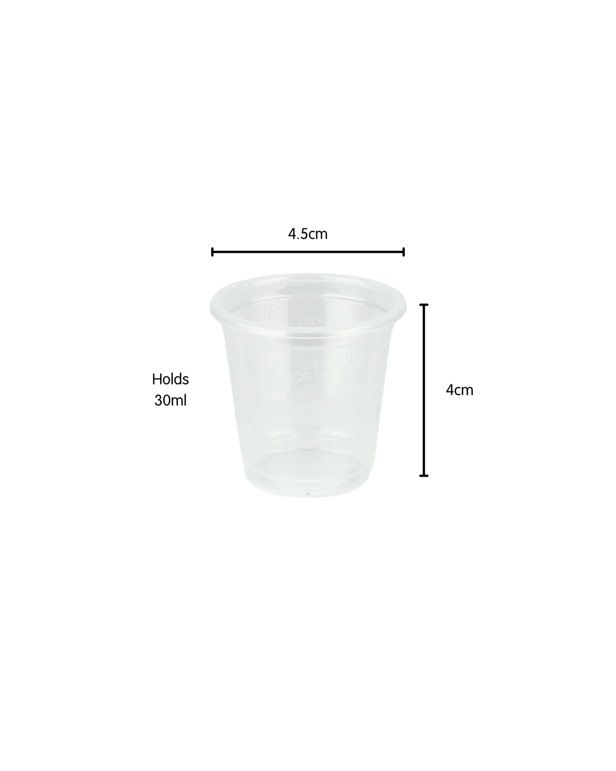2 Durmaz Clear Plastic Shot Glasses 30ml Pack of 50 - Clear, 2 of 3