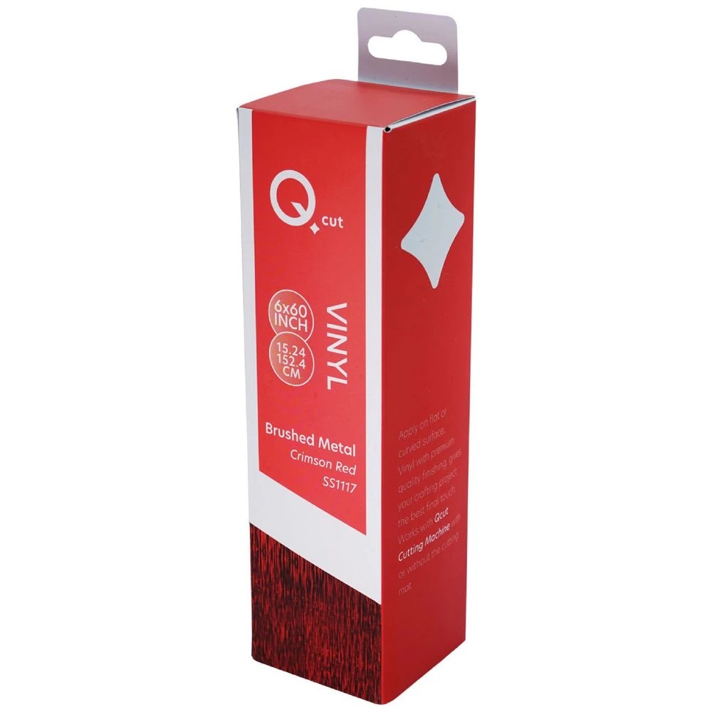 1 Qcut Specialty Vinyl Dark Red Brushed, 1 of 3