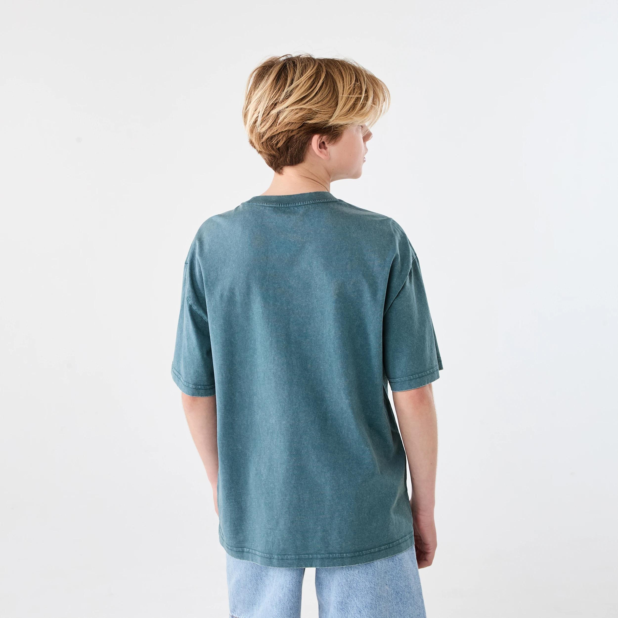 2 Short Sleeve Oversized Acid Wash T-shirt Darktegre, 2 of 6