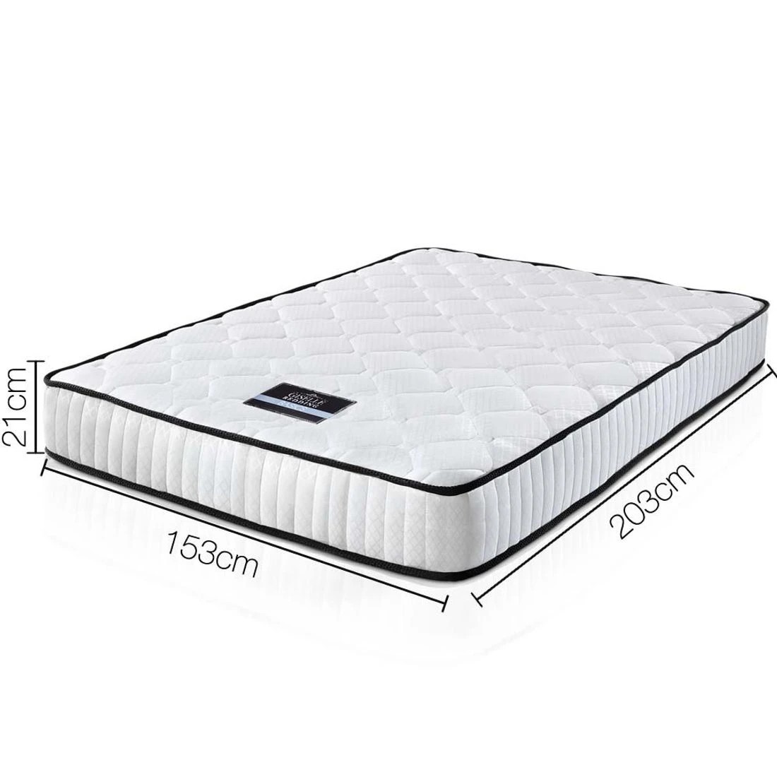 2 Giselle Bedding 21cm Mattress Tight Top Queen - Queen Bed - White, 2 of 8