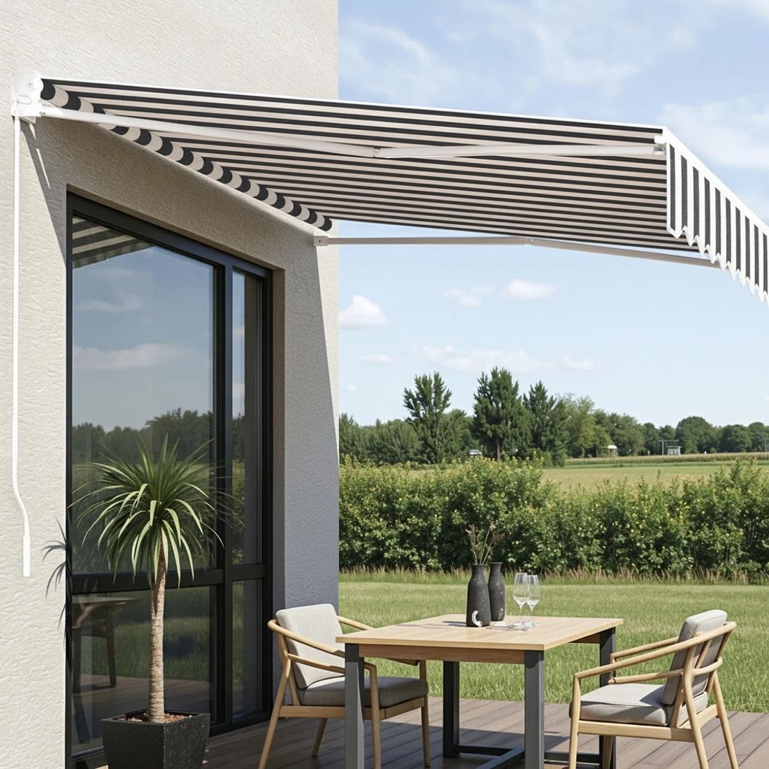 4 Instahut Retractable Folding Arm Awning Manual Sunshade 5Mx3M - Multi, 4 of 6