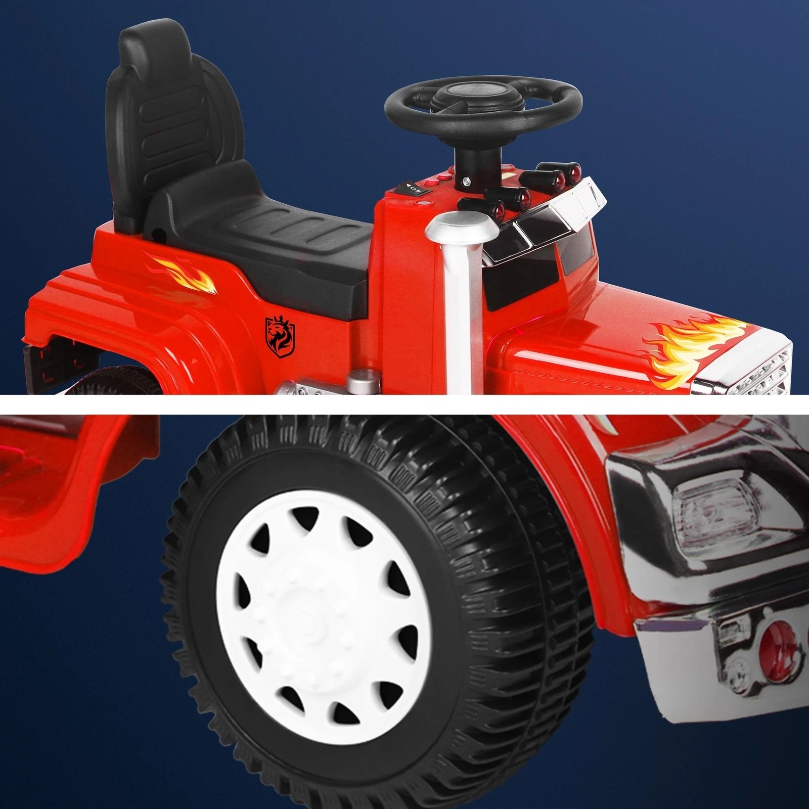 6 Alfordson Kids Ride On Car Electric Toy Truck 25W Motor w/ LED Lights - Red, 6 of 10