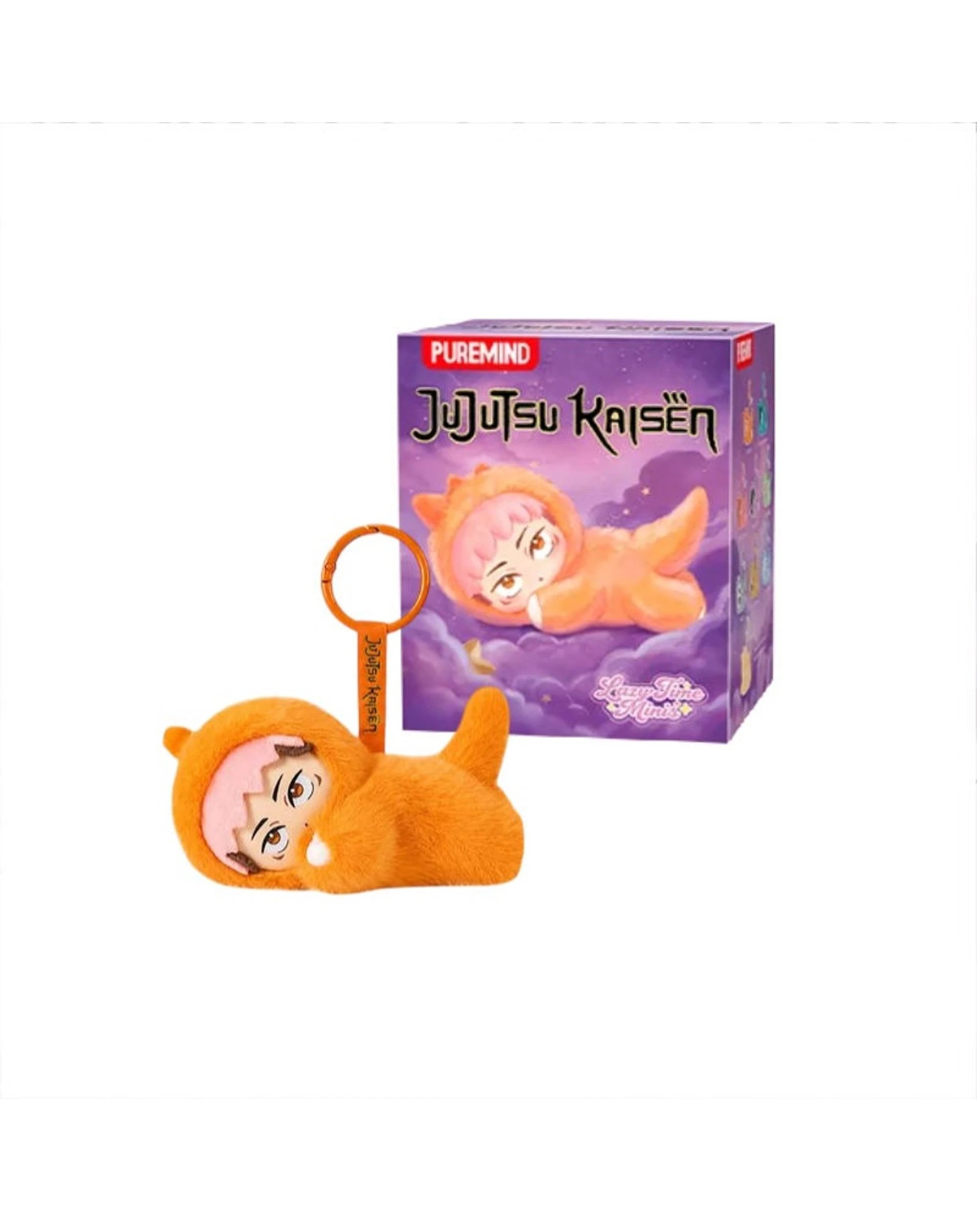 1 Puremind Jujutsu Kaisen Series 2 Lazy Time Minis Plush Keyring Blind Box, 1 of 2