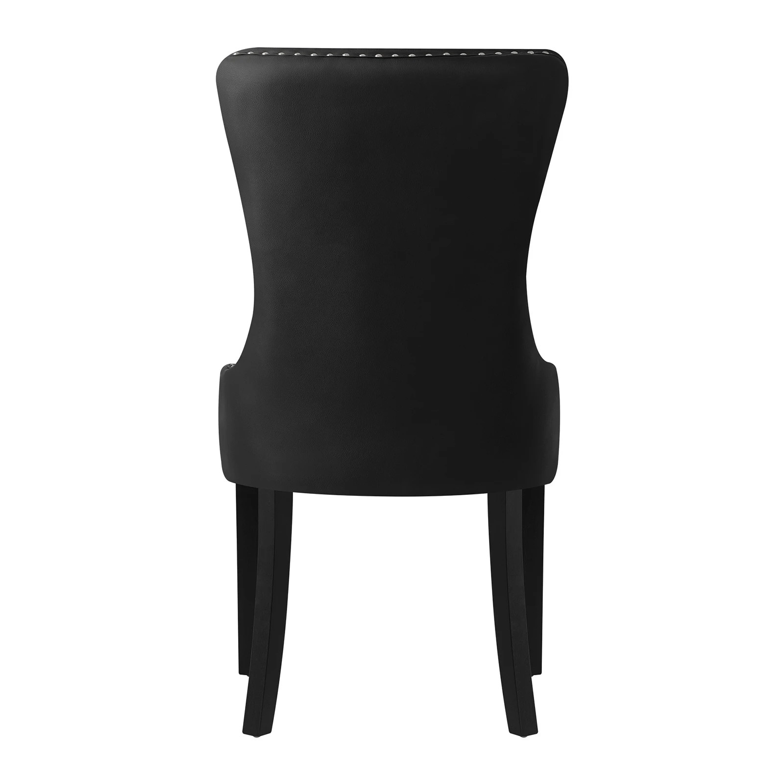 8 Oikiture 4x Dining Chairs Upholstered French Provincial Tufted PU Leather - Black, 8 of 8