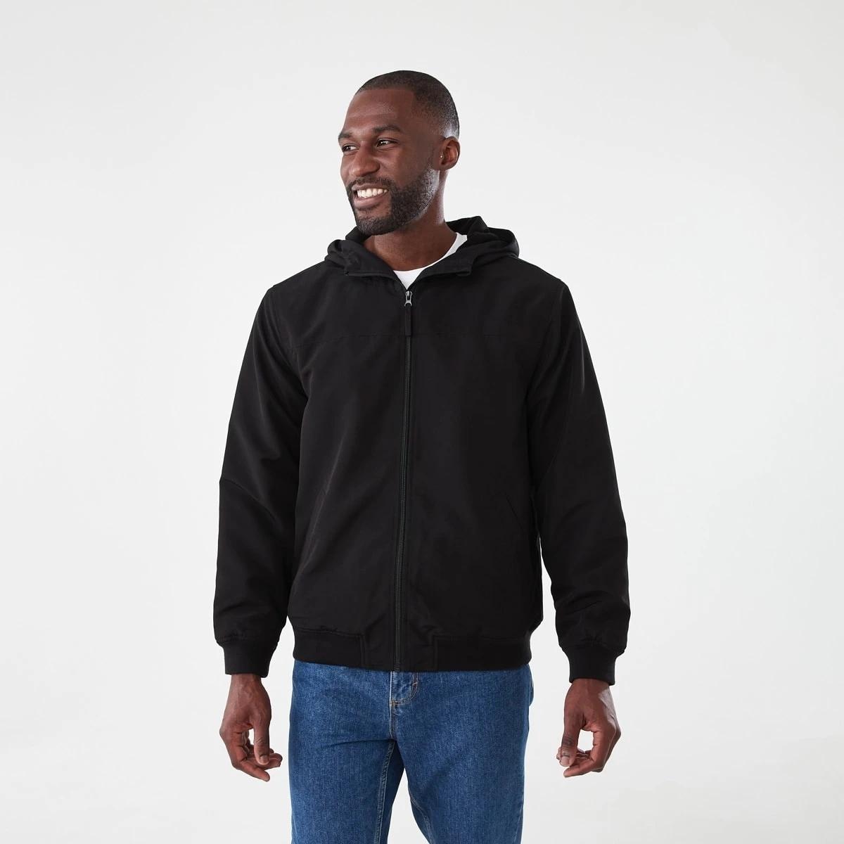 2 Hooded Fleece Lined Jacket Black, 2 of 6