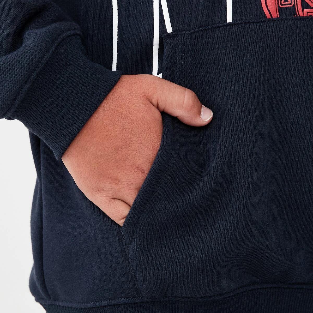 5 Print Pullover Hoodie With Pocket Blu Varsit, 5 of 7