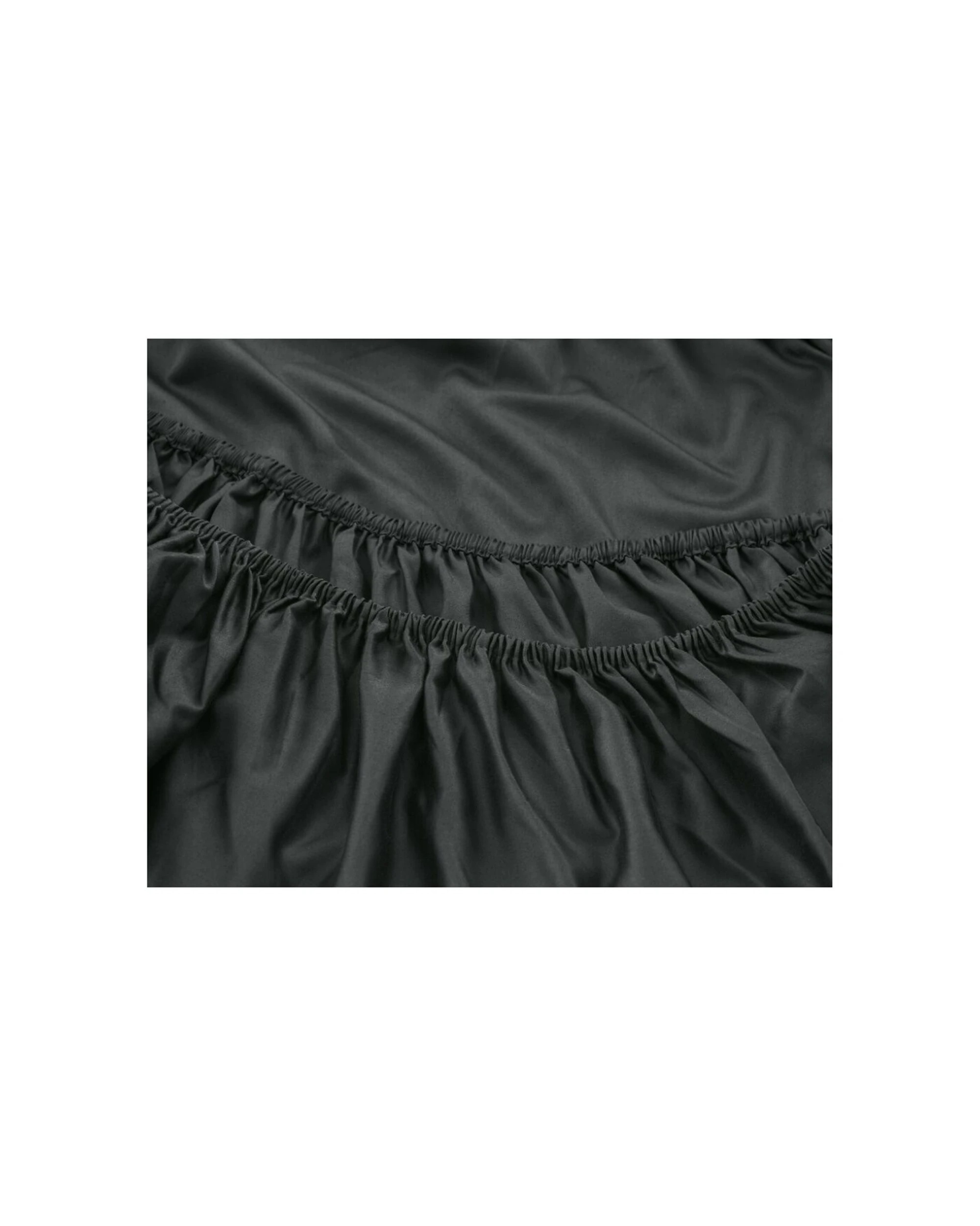 2 Grosvenor House Egyptian Cotton Sheet Set With Pillowcase 500TC - Single Bed - Charcoal, 2 of 8