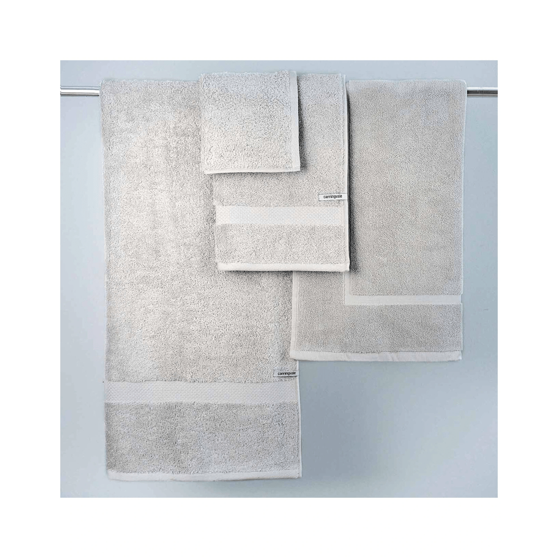 3 8pc Canningvale Royal Splendour Home Decor Bathroom Bath Towel Set
 - Silver, 3 of 3