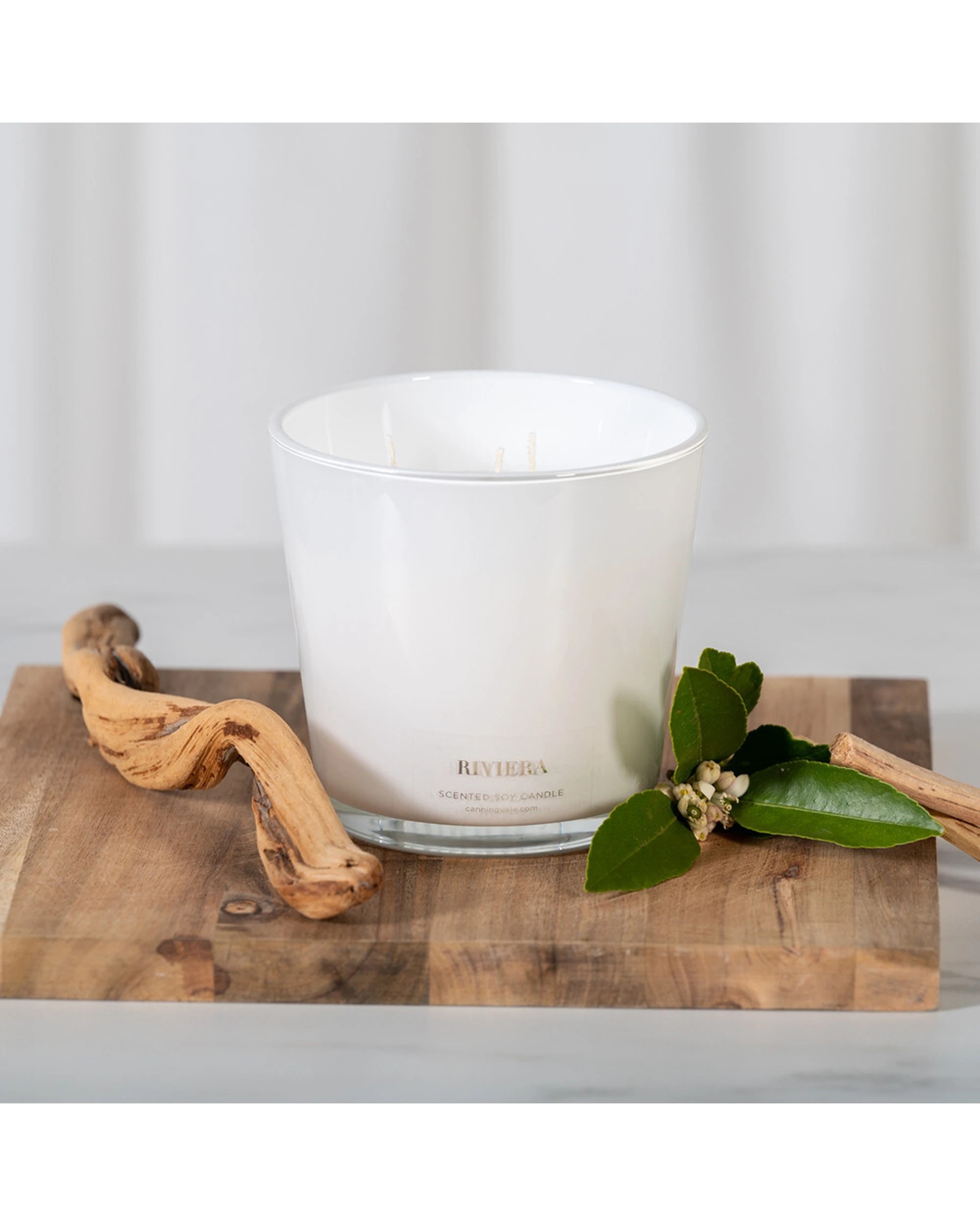 2 Canningvale Riviera Large 13.8cm Scented Soy Wax Candle - Natural, 2 of 2