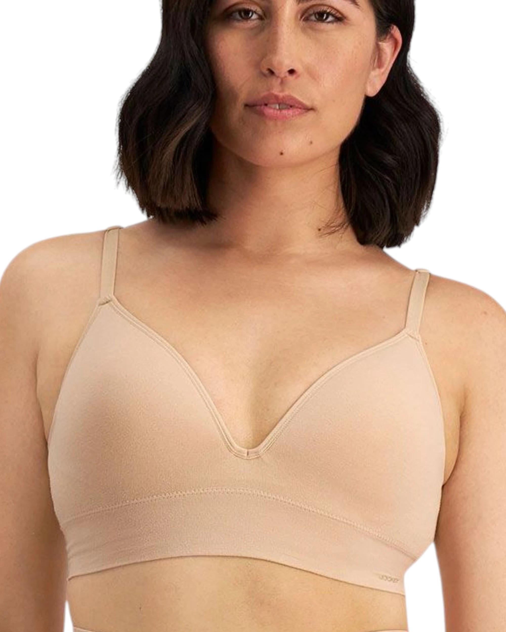 1 Jockey Womens Skimmies Bralett Black Lightweight Bra NUDE, 1 of 6