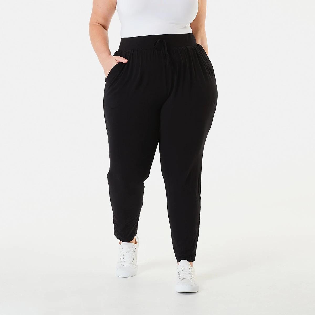 1 Curve Full Length Knit Pants BLACK, 1 of 4