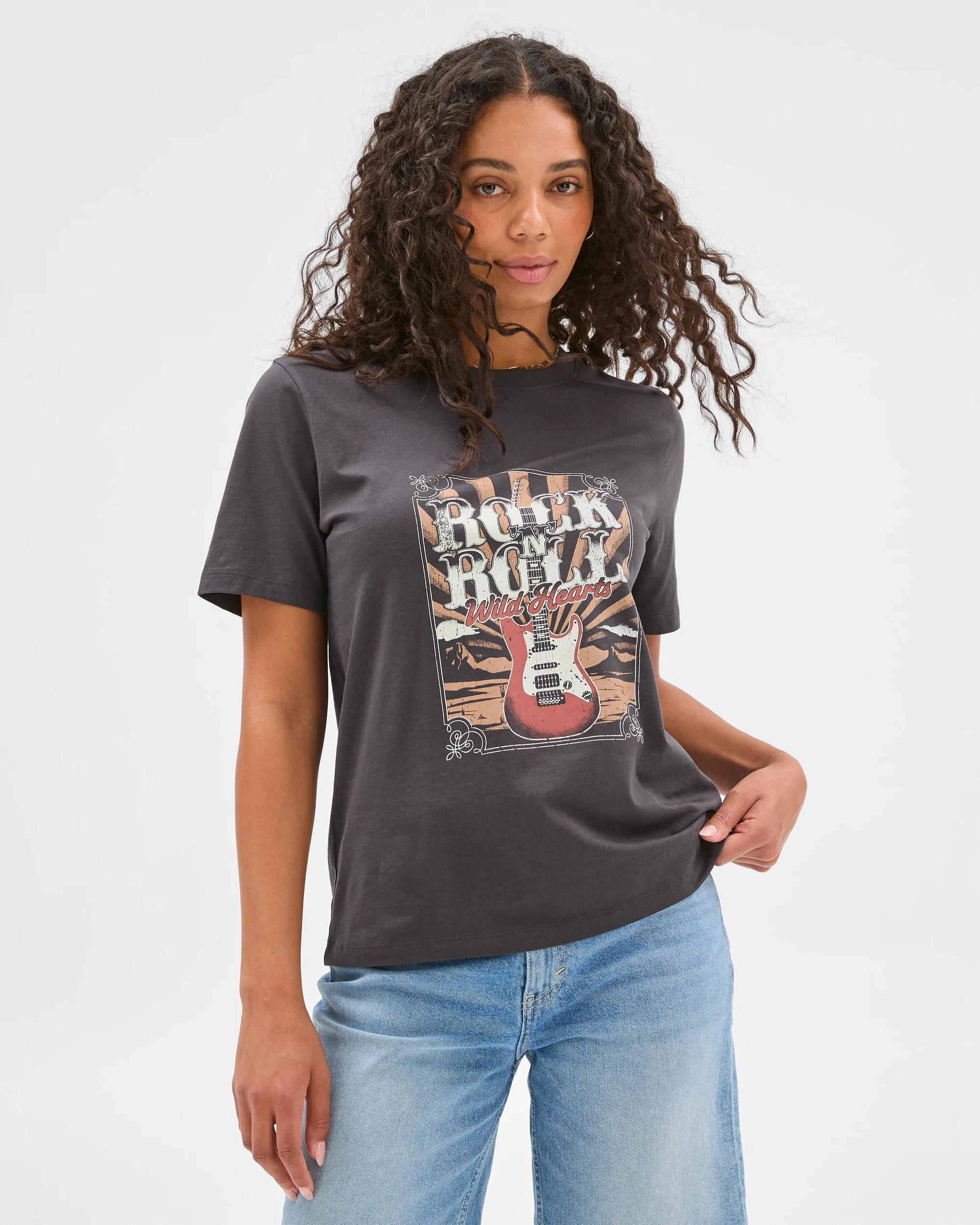 2 Target Australian Cotton Print T-Shirt PHANTOM ROCK N ROLL, 2 of 6