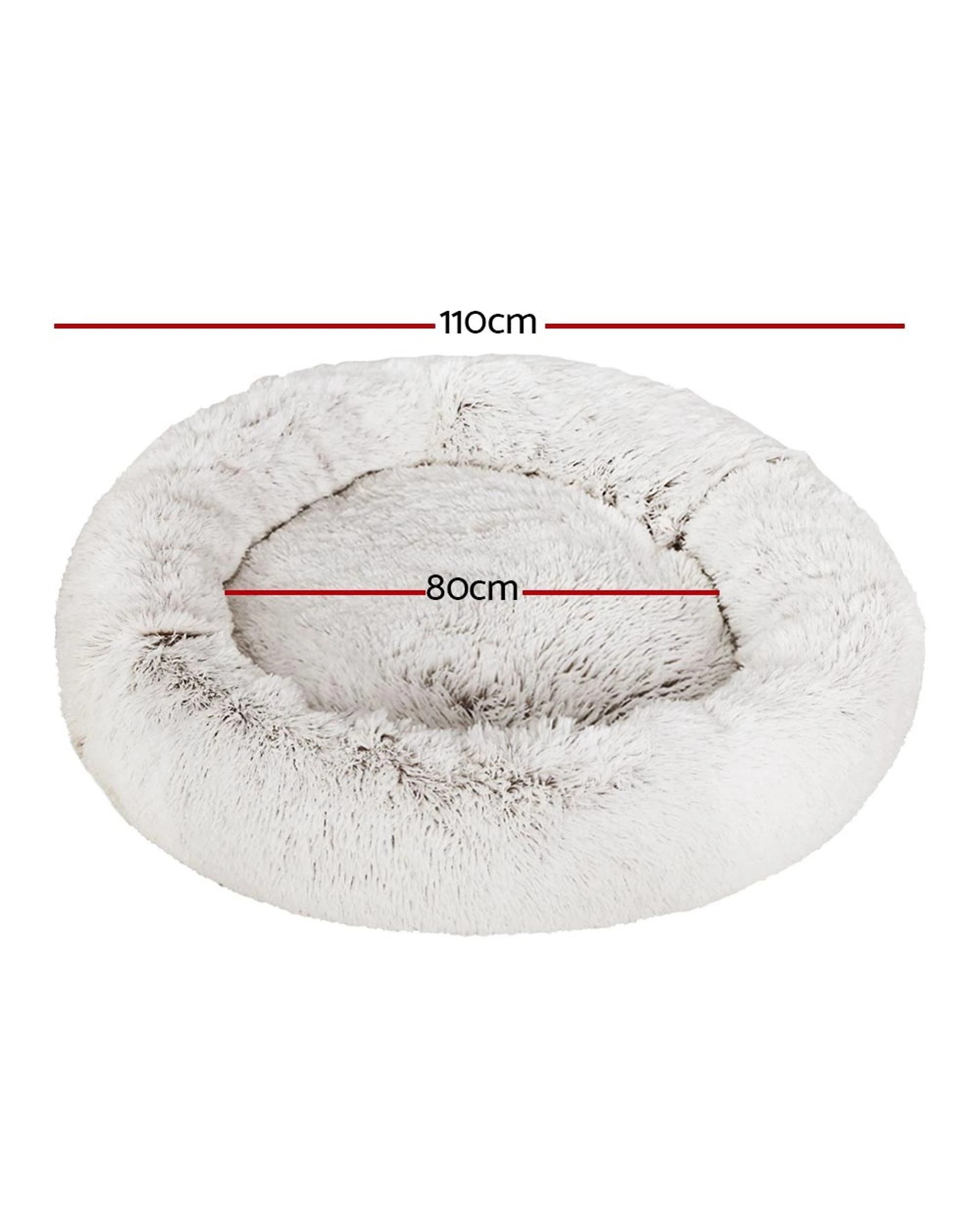 3 i.Pet Pet Bed Dog Cat 110cm Calming Extra Large Soft Plush - White, 3 of 7