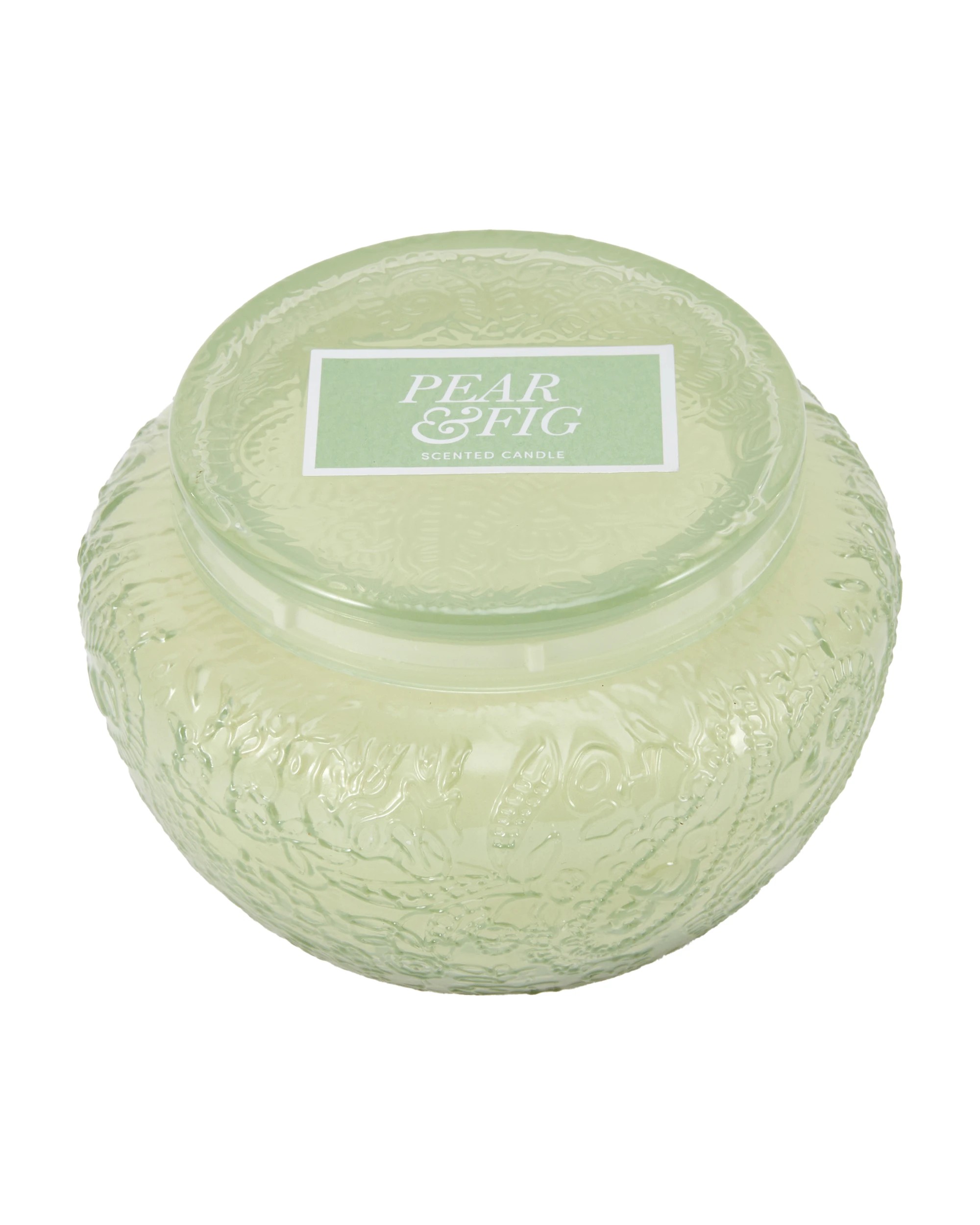 3 Green Embossed Candle, 3 of 6