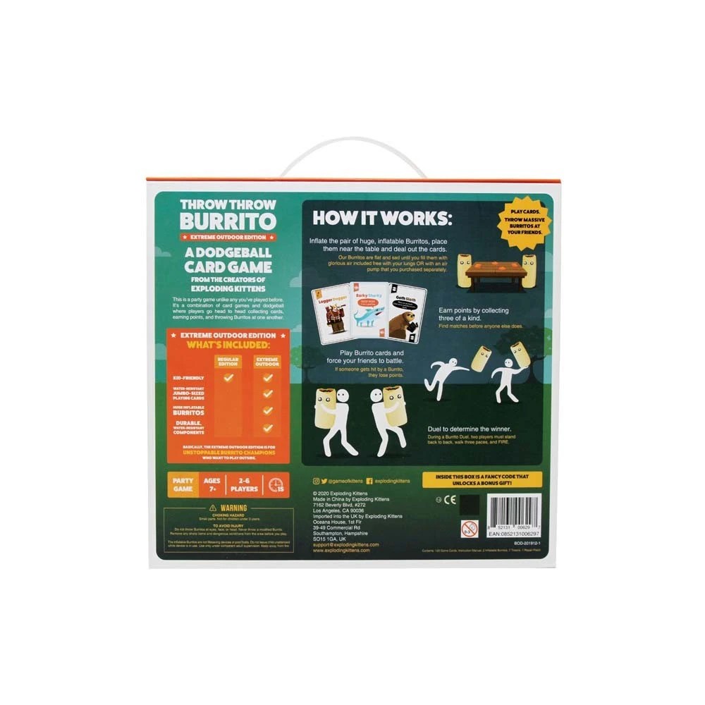 5 Exploding Kittens LLC Throw Throw Burrito Extreme Outdoor Edition Board Game, 5 of 5