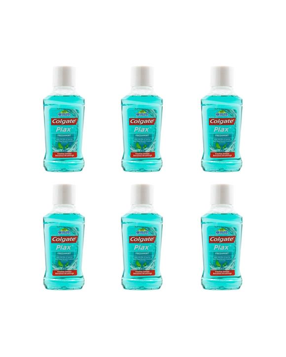 Colgate 6PK Plax Antibacterial Mouthwash Freshmint Flavour 60ml - Blue