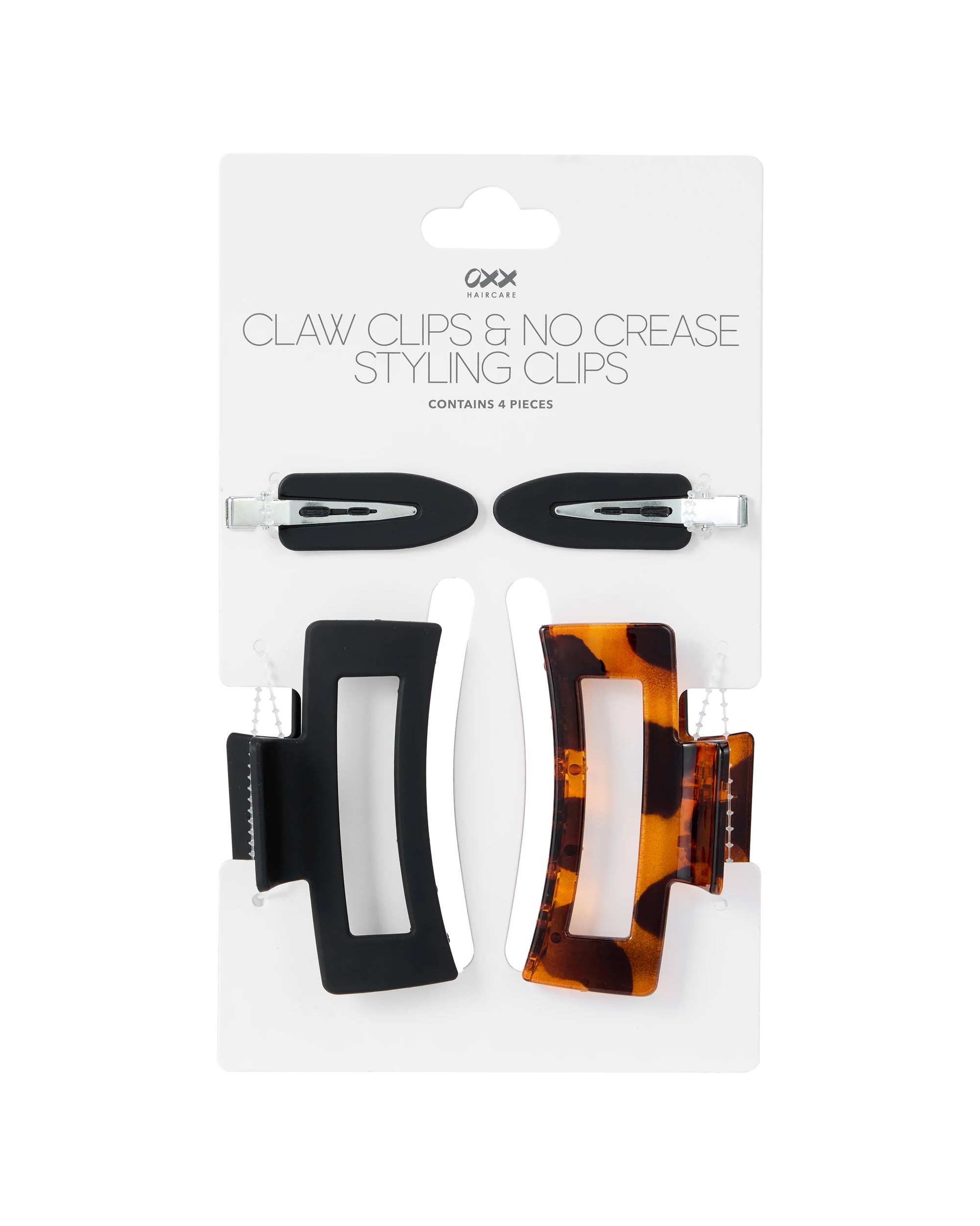 5 OXX Haircare 4 Piece Claw Clips and No Crease Styling Clips, 5 of 5