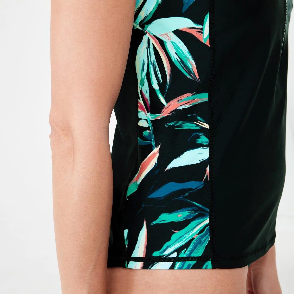 6 Short Sleeve Zip Rash Vest BLACK TROP BLACK, 6 of 6