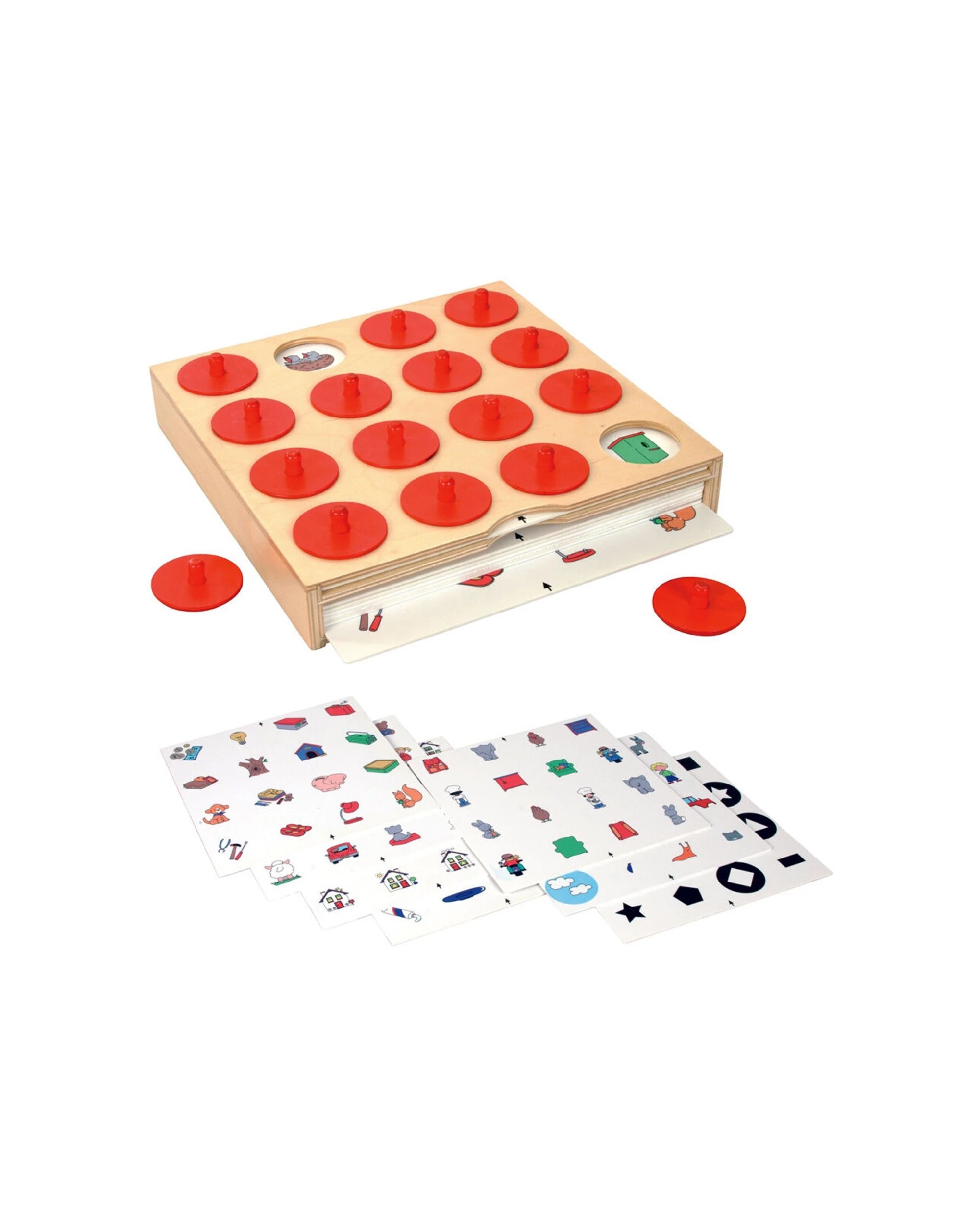 2 EDUCO Search And Find Memory Cognitive Development Puzzle - Memory Puzzle - Red, 2 of 3
