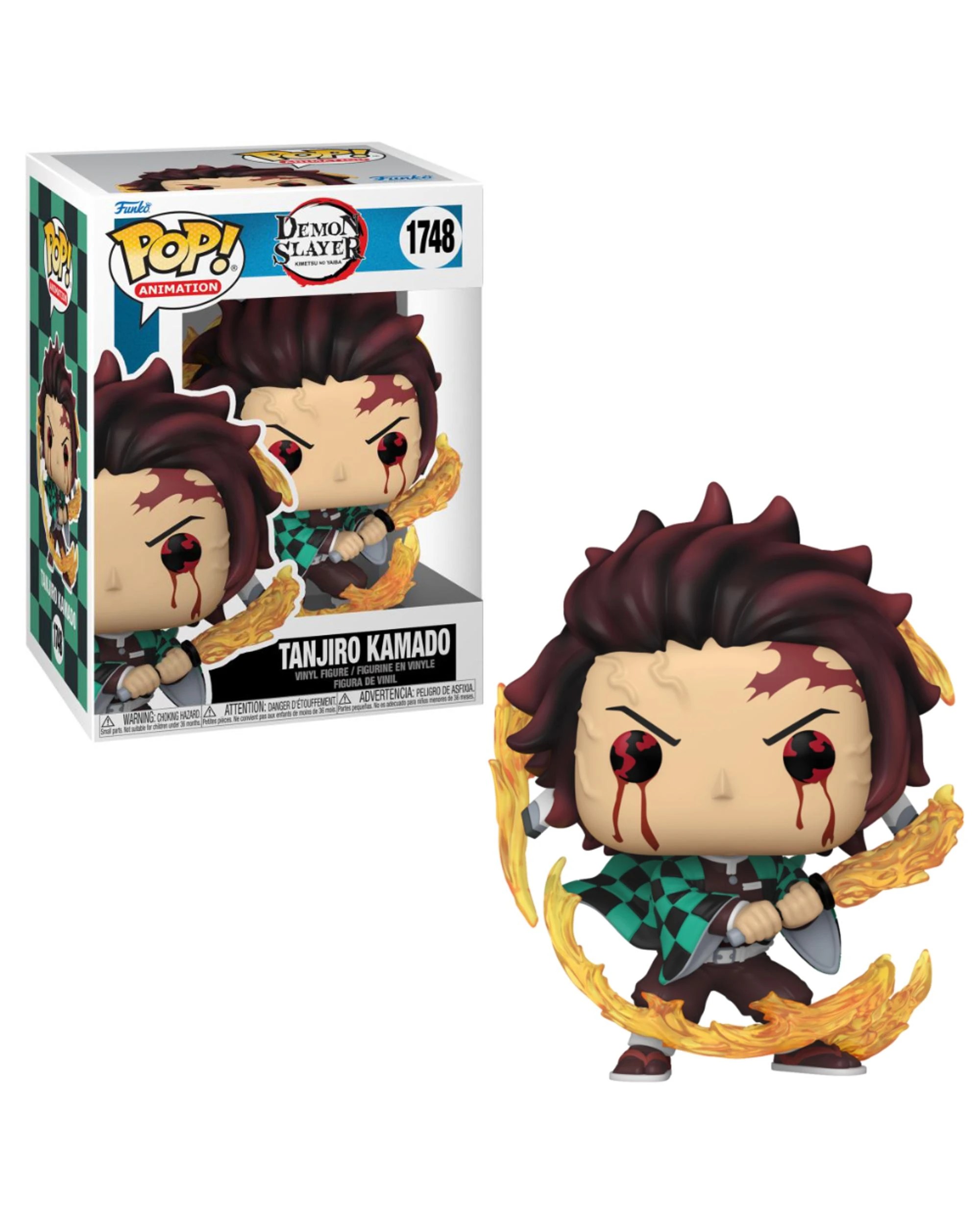 1 Demon Slayer Tanjiro Kamado Sun Breathing Funko POP! Vinyl, 1 of 2